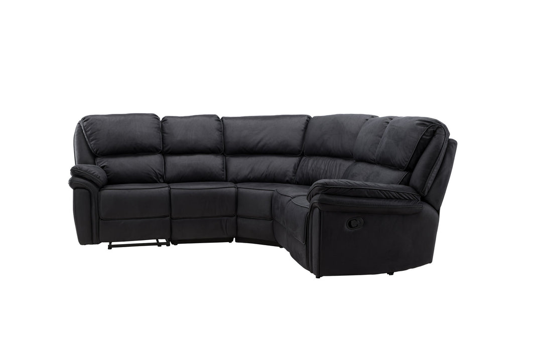 Venture Home Saranda Recliner Corner Sofa - / Black Microfibre