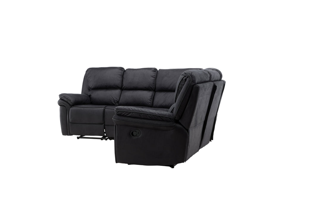Venture Home Saranda Recliner Corner Sofa - / Black Microfibre