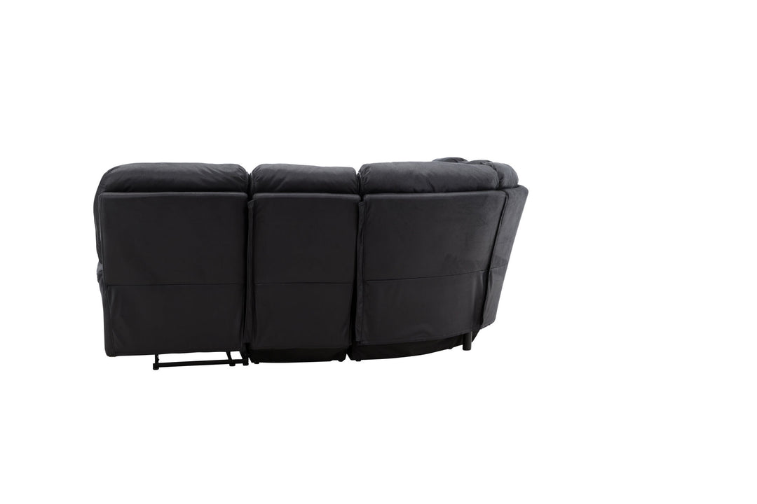 Venture Home Saranda Recliner Corner Sofa - / Black Microfibre