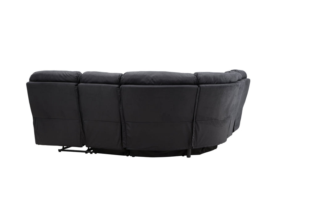 Venture Home Saranda Recliner Corner Sofa - / Black Microfibre