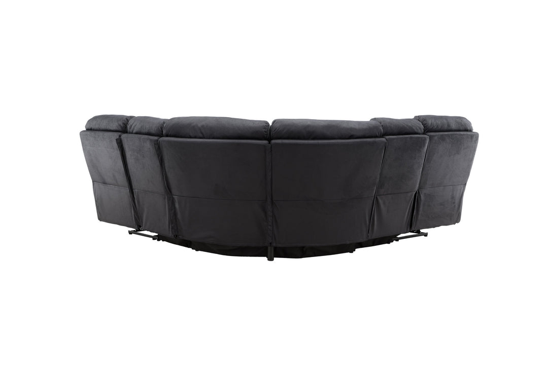 Venture Home Saranda Recliner Corner Sofa - / Black Microfibre