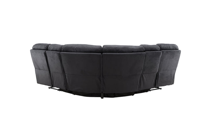 Venture Home Saranda Recliner Corner Sofa - / Black Microfibre
