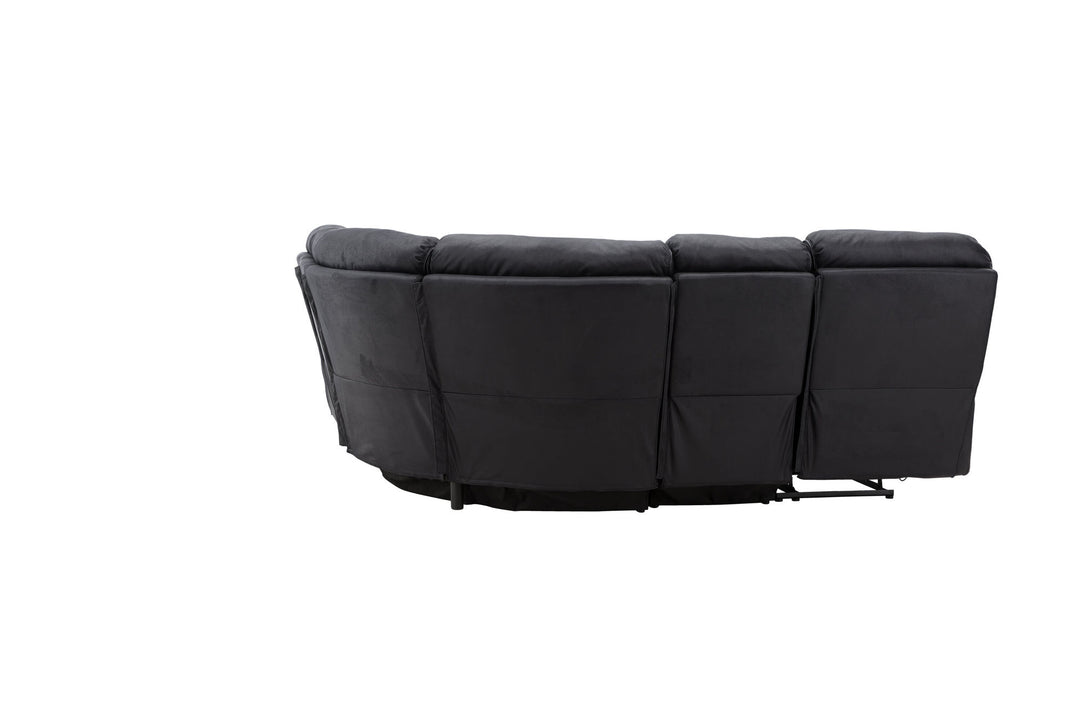 Venture Home Saranda Recliner Corner Sofa - / Black Microfibre