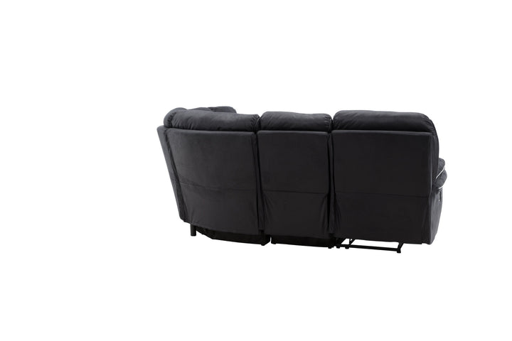 Venture Home Saranda Recliner Corner Sofa - / Black Microfibre