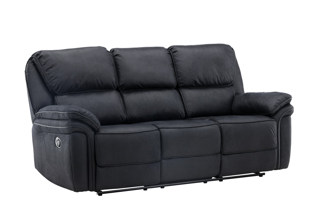 Venture Home Saranda Recliner 3-seat Sofa - / Black Microfibre