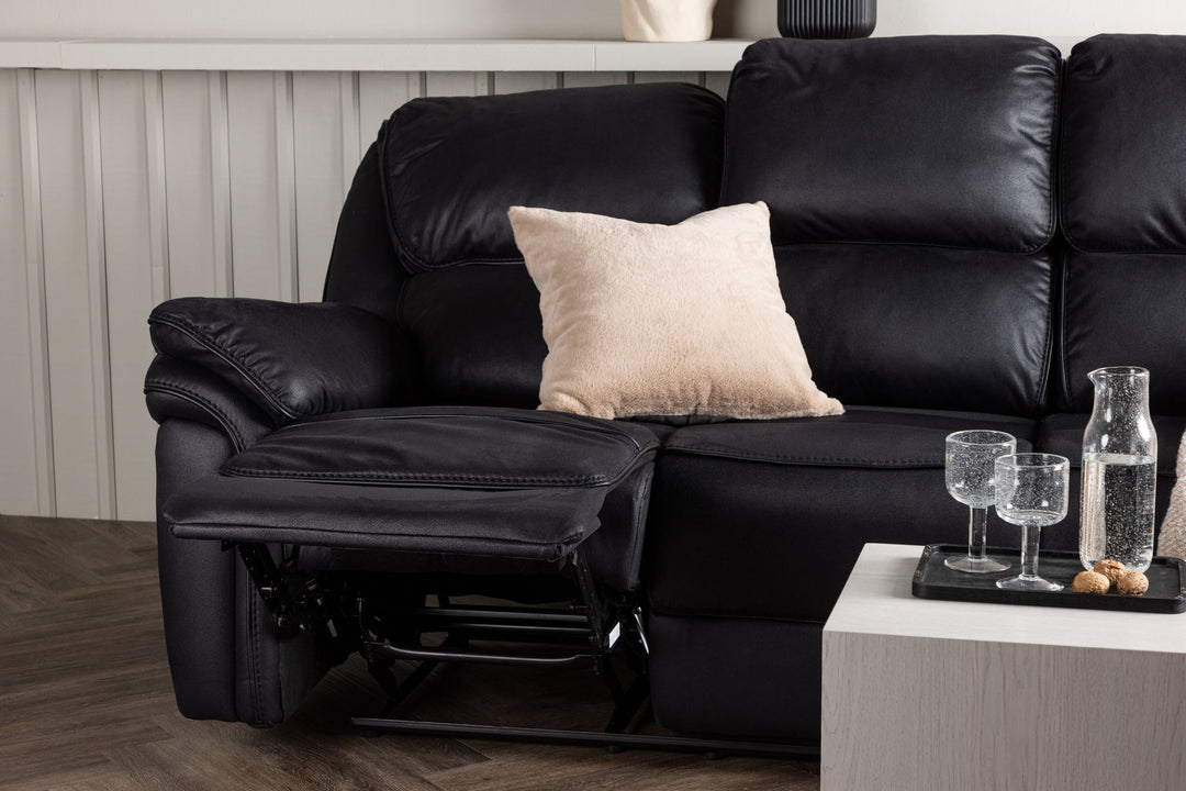 Venture Home Saranda Recliner 3-seat Sofa - / Black Microfibre