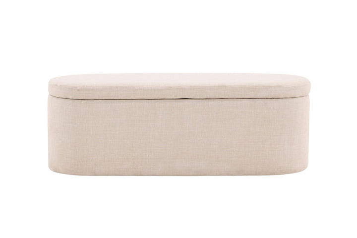 Venture Home Potenza Ottoman - Offwhite / Offwhite Fabric