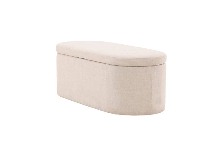 Venture Home Potenza Ottoman - Offwhite / Offwhite Fabric