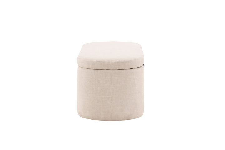 Venture Home Potenza Ottoman - Offwhite / Offwhite Fabric