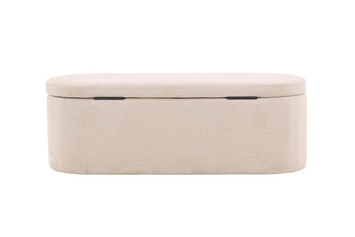Venture Home Potenza Ottoman - Offwhite / Offwhite Fabric