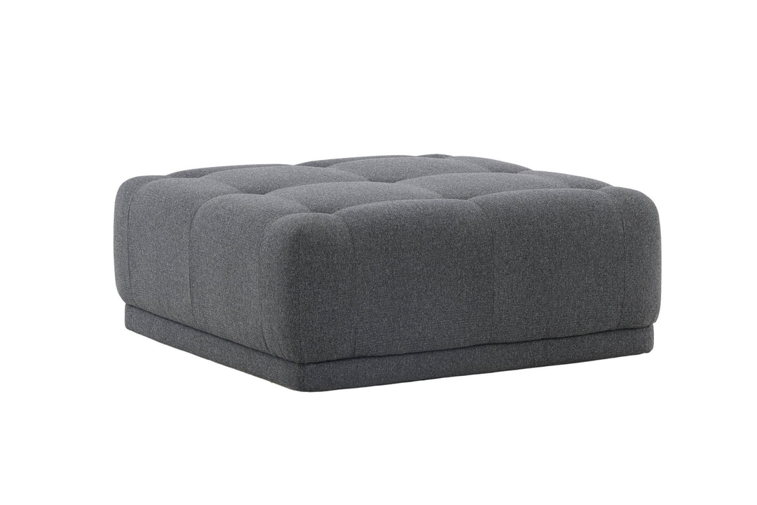 Venture Home Turin Pouf - Dark grey / Dark grey Fabric