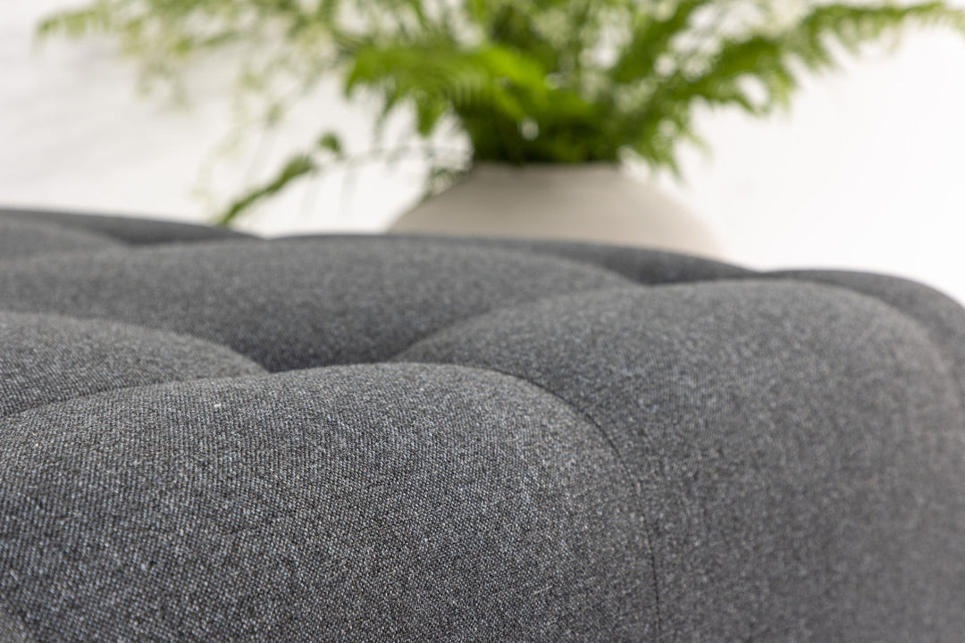 Venture Home Turin Pouf - Dark grey / Dark grey Fabric