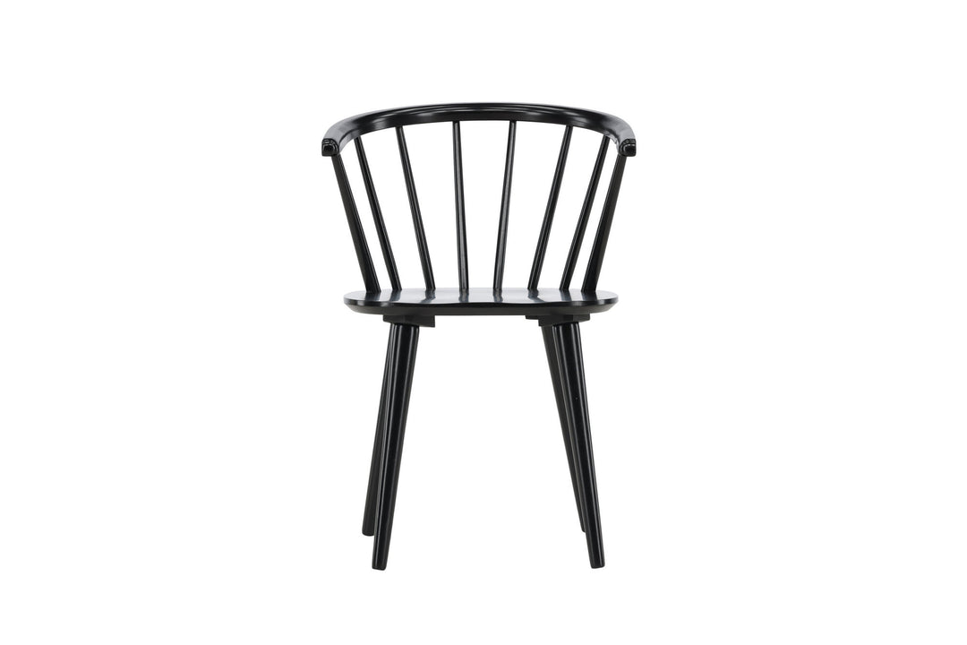 Venture Home Bobby Dining Chair 2-pack - Black / Black Solid Rubber Wood
