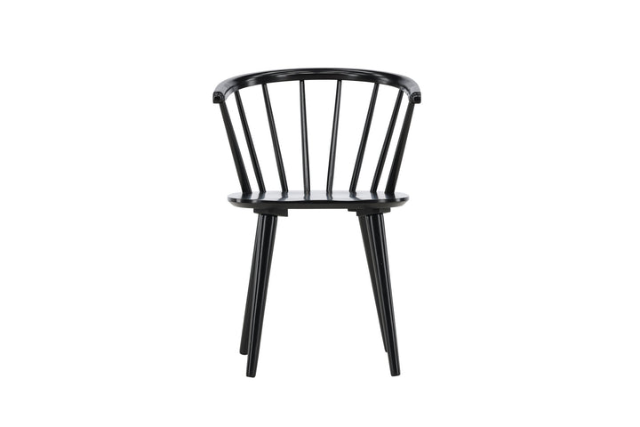Venture Home Bobby Dining Chair 2-pack - Black / Black Solid Rubber Wood
