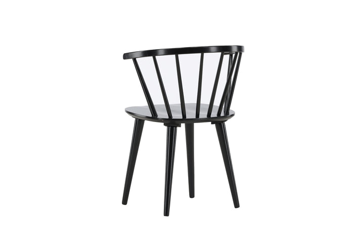 Venture Home Bobby Dining Chair 2-pack - Black / Black Solid Rubber Wood