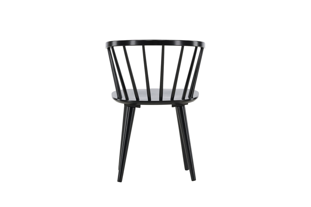 Venture Home Bobby Dining Chair 2-pack - Black / Black Solid Rubber Wood