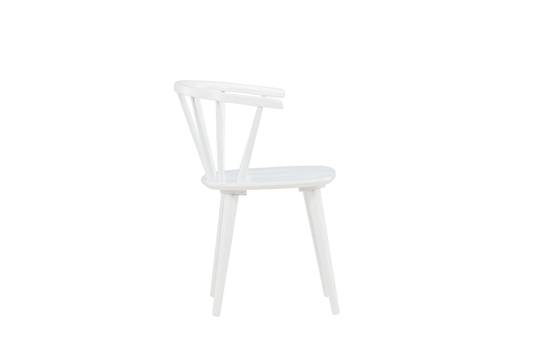 Venture Home Bobby Dining Chair 2-pack - White / White Solid Rubber Wood