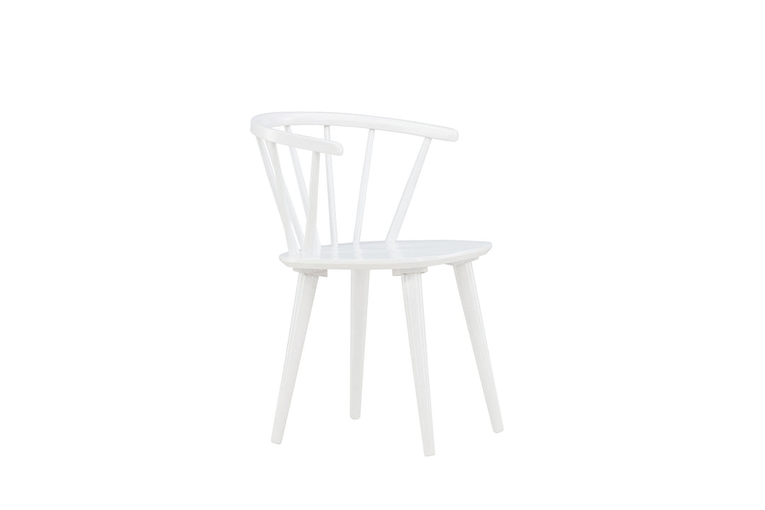 Venture Home Bobby Dining Chair 2-pack - White / White Solid Rubber Wood