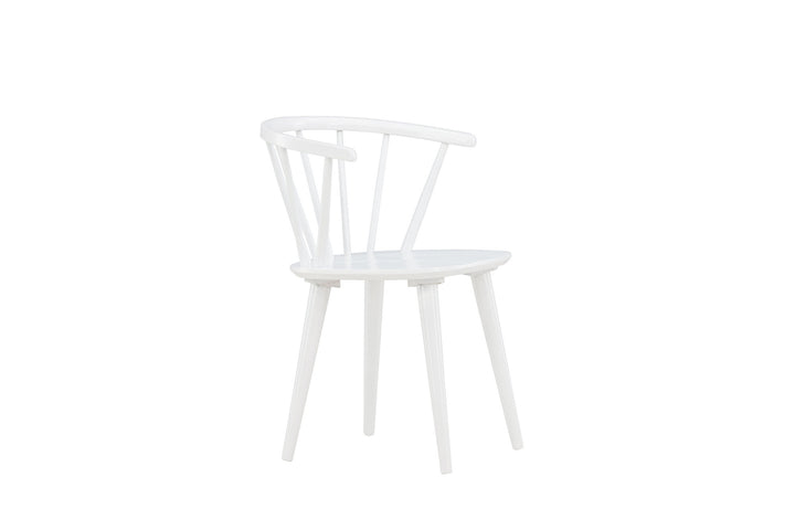 Venture Home Bobby Dining Chair 2-pack - White / White Solid Rubber Wood