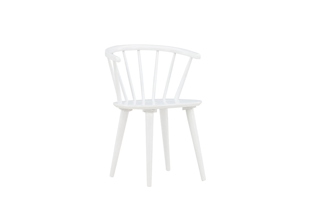Venture Home Bobby Dining Chair 2-pack - White / White Solid Rubber Wood