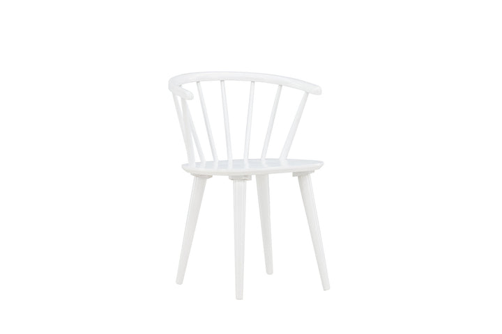Venture Home Bobby Dining Chair 2-pack - White / White Solid Rubber Wood