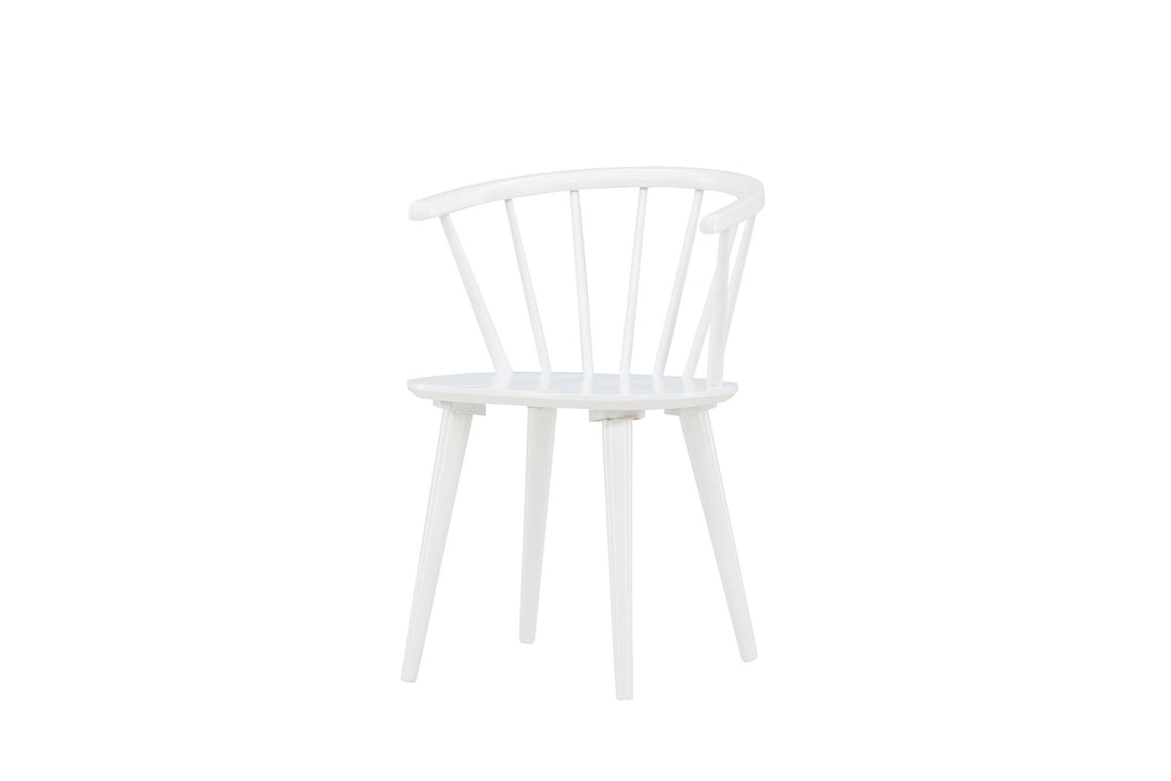 Venture Home Bobby Dining Chair 2-pack - White / White Solid Rubber Wood