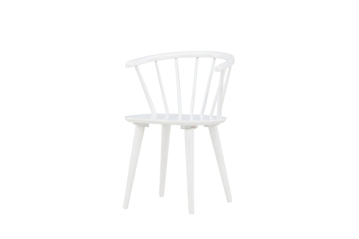 Venture Home Bobby Dining Chair 2-pack - White / White Solid Rubber Wood