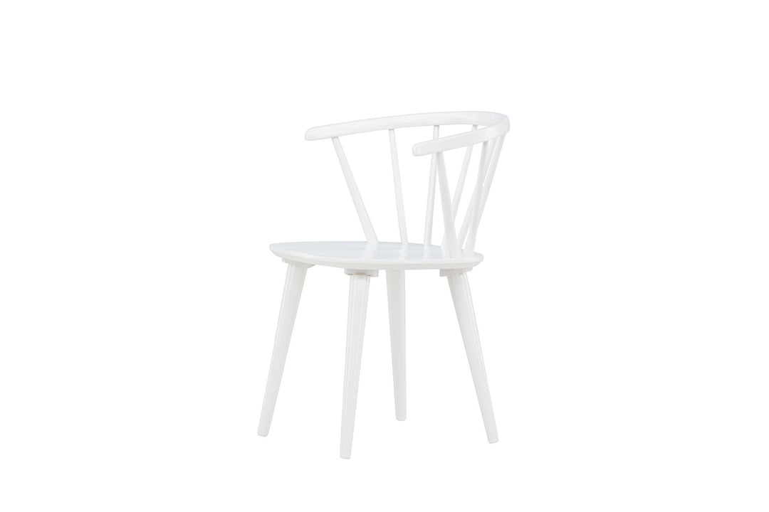Venture Home Bobby Dining Chair 2-pack - White / White Solid Rubber Wood