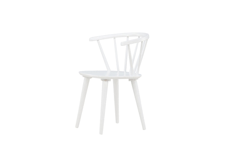 Venture Home Bobby Dining Chair 2-pack - White / White Solid Rubber Wood