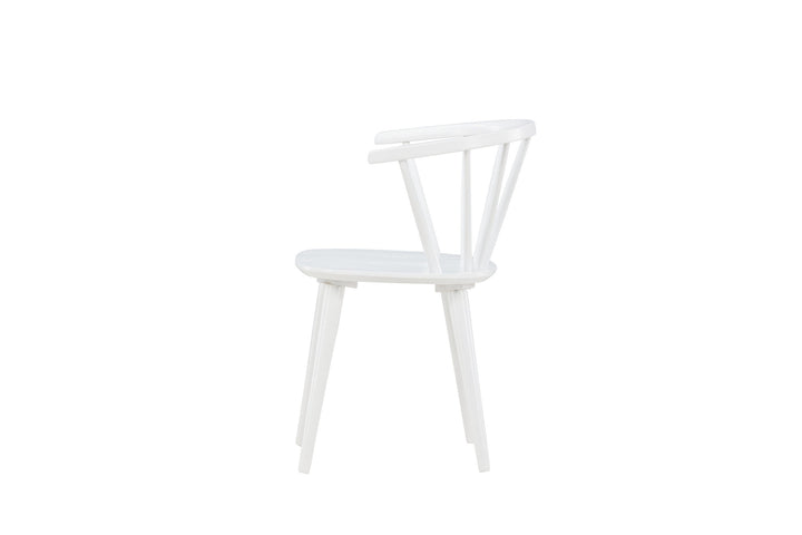 Venture Home Bobby Dining Chair 2-pack - White / White Solid Rubber Wood