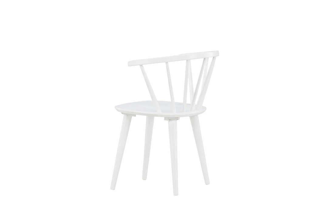 Venture Home Bobby Dining Chair 2-pack - White / White Solid Rubber Wood
