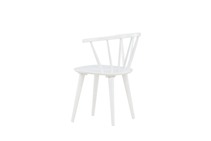 Venture Home Bobby Dining Chair 2-pack - White / White Solid Rubber Wood
