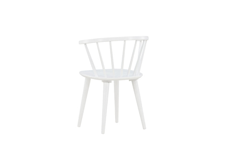 Venture Home Bobby Dining Chair 2-pack - White / White Solid Rubber Wood