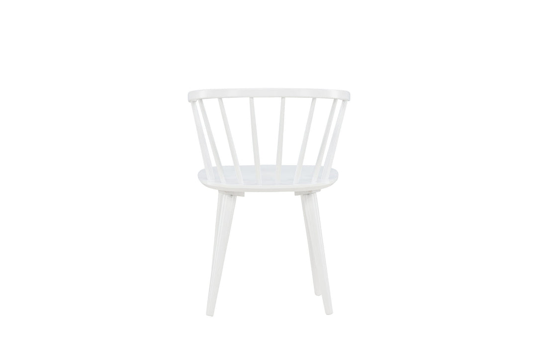 Venture Home Bobby Dining Chair 2-pack - White / White Solid Rubber Wood