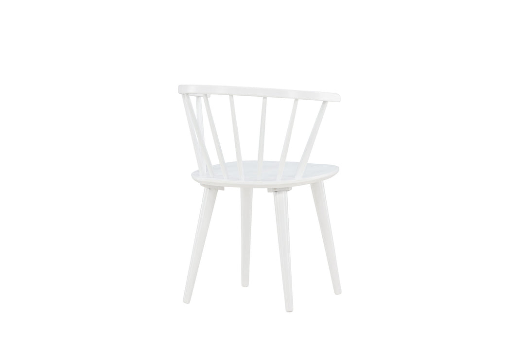 Venture Home Bobby Dining Chair 2-pack - White / White Solid Rubber Wood