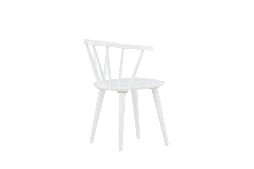 Venture Home Bobby Dining Chair 2-pack - White / White Solid Rubber Wood