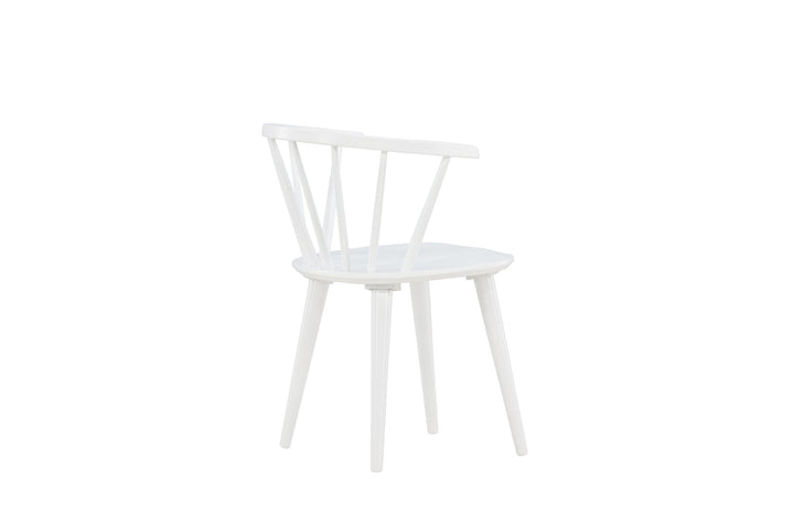 Venture Home Bobby Dining Chair 2-pack - White / White Solid Rubber Wood