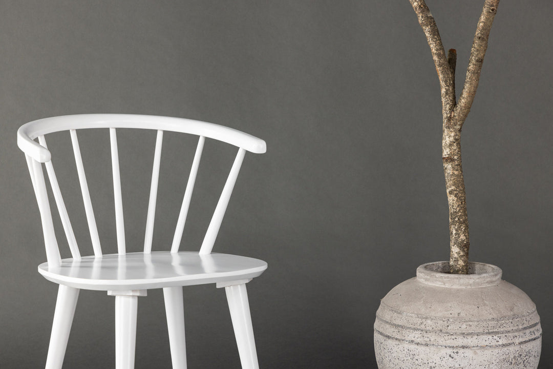 Venture Home Bobby Dining Chair 2-pack - White / White Solid Rubber Wood