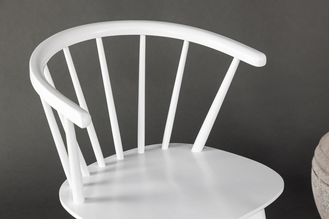 Venture Home Bobby Dining Chair 2-pack - White / White Solid Rubber Wood