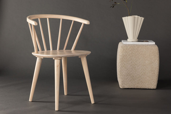 Venture Home Bobby Dining Chair 2-pack - Whitewash / Whitewash Solid Rubber Wood