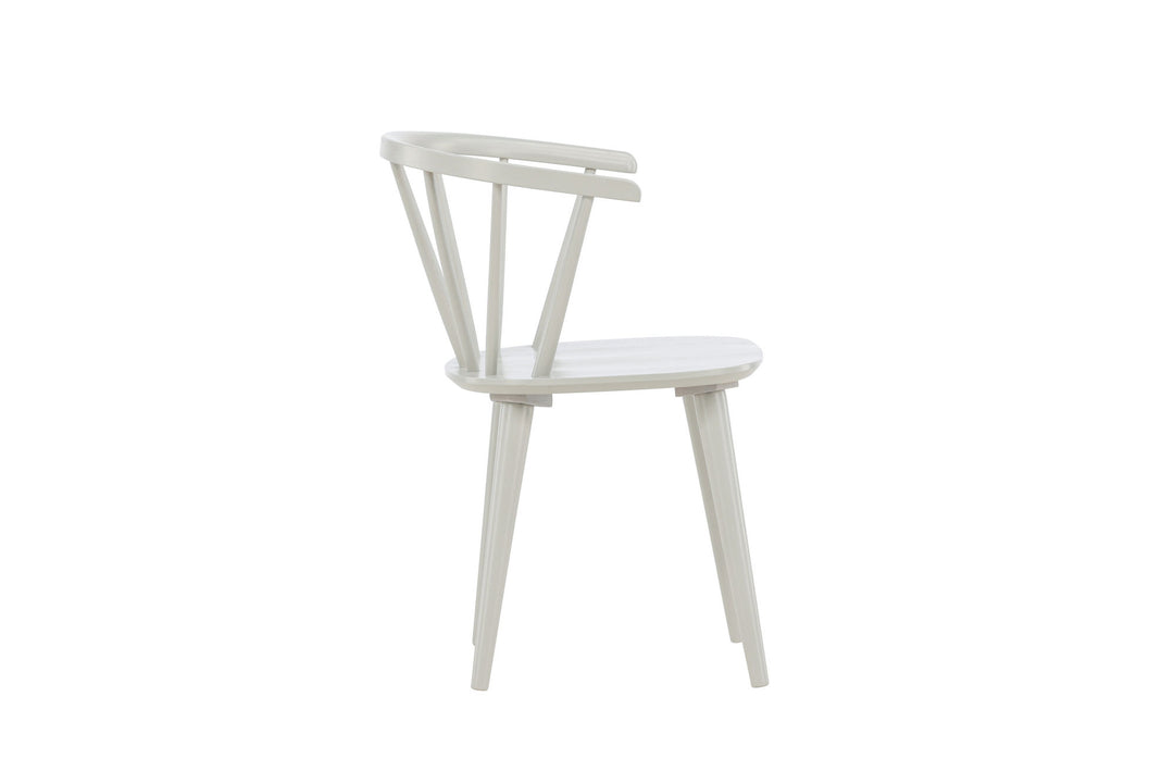Venture Home Bobby Dining Chair 2-pack - Light grey / Light grey Solid Rubber Wood