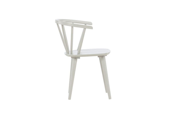 Venture Home Bobby Dining Chair 2-pack - Light grey / Light grey Solid Rubber Wood
