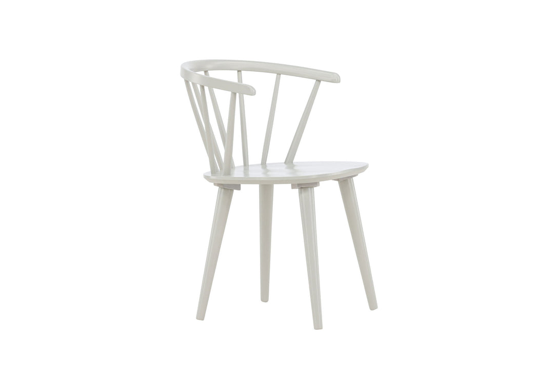 Venture Home Bobby Dining Chair 2-pack - Light grey / Light grey Solid Rubber Wood