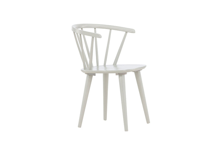 Venture Home Bobby Dining Chair 2-pack - Light grey / Light grey Solid Rubber Wood