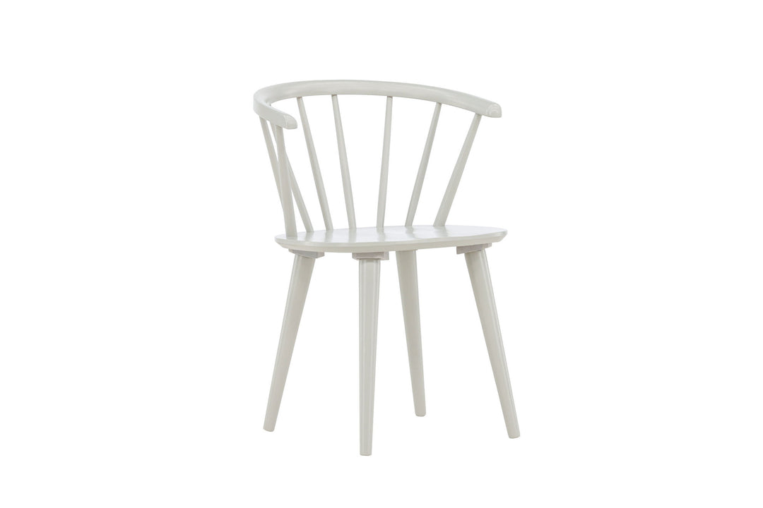 Venture Home Bobby Dining Chair 2-pack - Light grey / Light grey Solid Rubber Wood