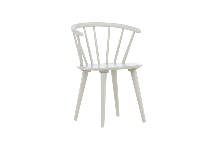 Venture Home Bobby Dining Chair 2-pack - Light grey / Light grey Solid Rubber Wood