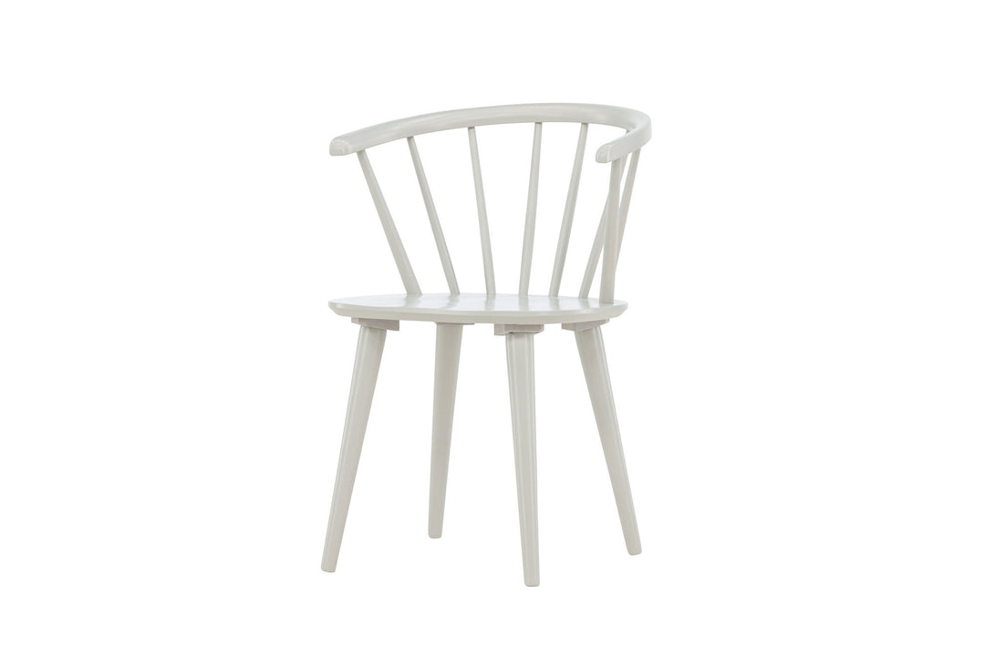 Venture Home Bobby Dining Chair 2-pack - Light grey / Light grey Solid Rubber Wood