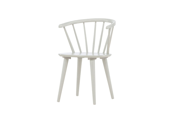 Venture Home Bobby Dining Chair 2-pack - Light grey / Light grey Solid Rubber Wood