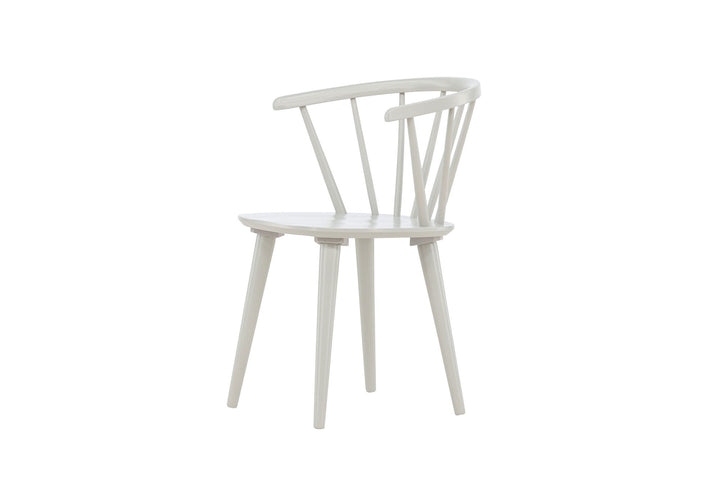 Venture Home Bobby Dining Chair 2-pack - Light grey / Light grey Solid Rubber Wood
