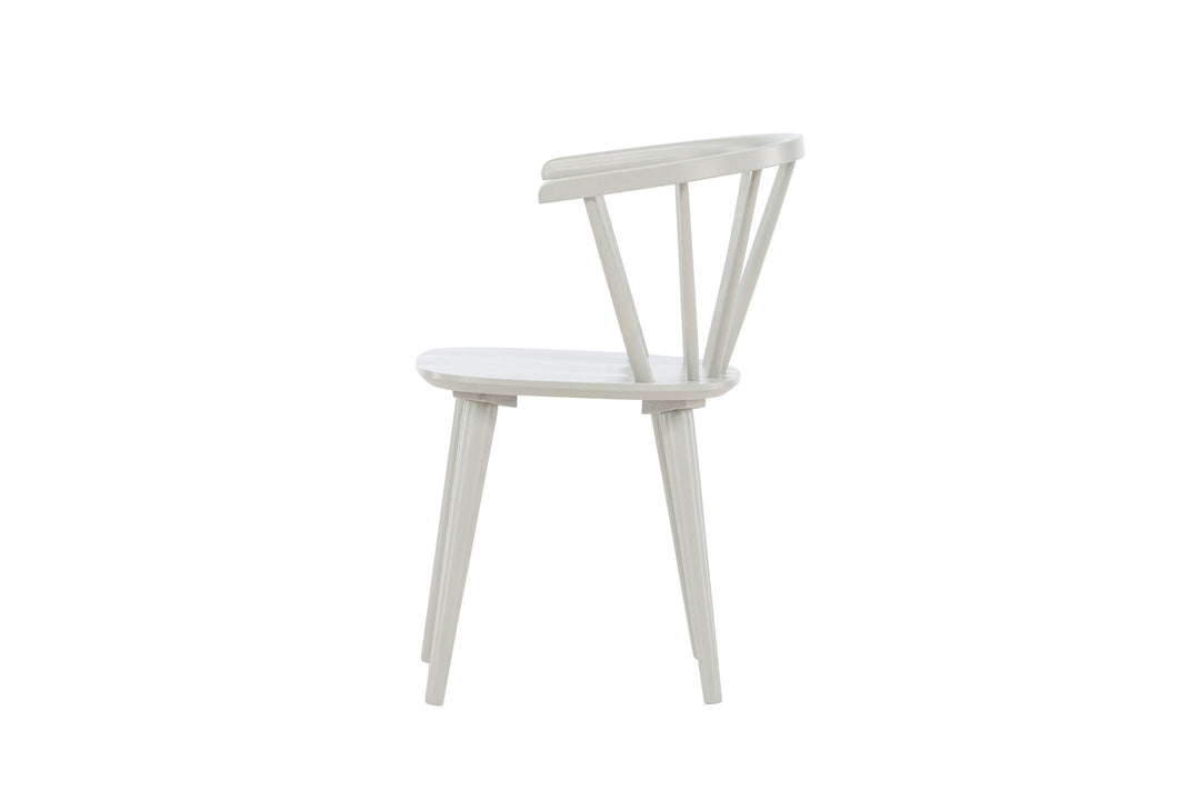 Venture Home Bobby Dining Chair 2-pack - Light grey / Light grey Solid Rubber Wood